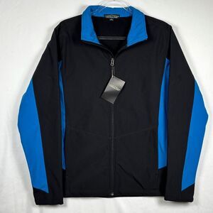 Crossland Men's Soft Shell Jacket 119678 Color Block Back Blue "No Logo" Size M